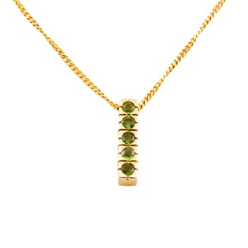 9ct gold Peridot Pendant with chain